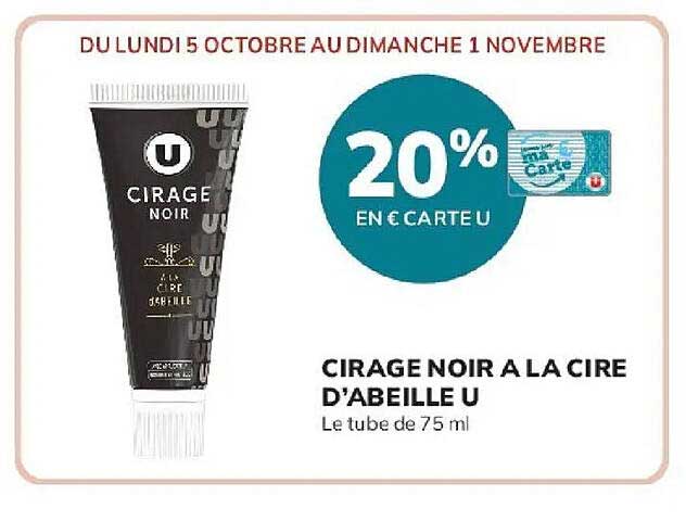 CIRAGE NOIR A LA CIRE D’ABEILLE U