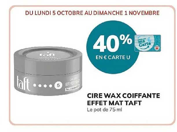 CIRE WAX COIFFANTE EFFET MAT TAFT