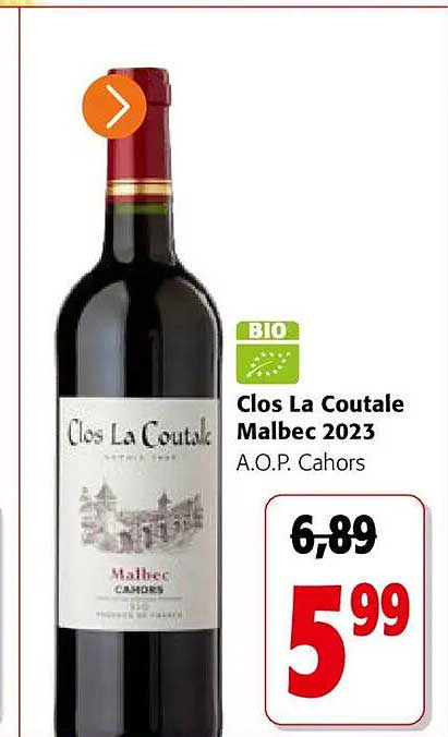 Clos La Coutale Malbec 2023