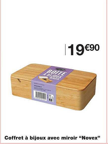 Coffret à bijoux avec miroir “Novex”