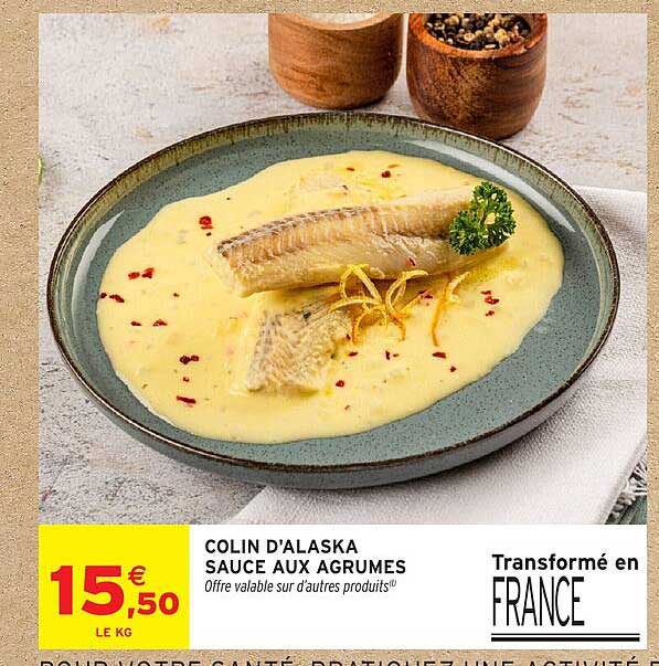 COLIN D'ALASKA SAUCE AUX AGRUMES