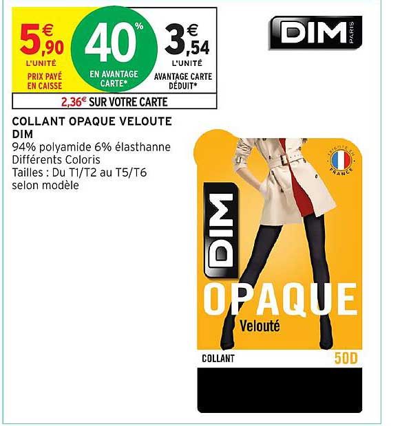 COLLANT OPAQUE VELOUTE DIM
