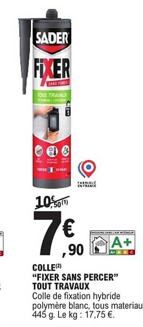 COLLE “FIXER SANS PERCER” TOUT TRAVAUX