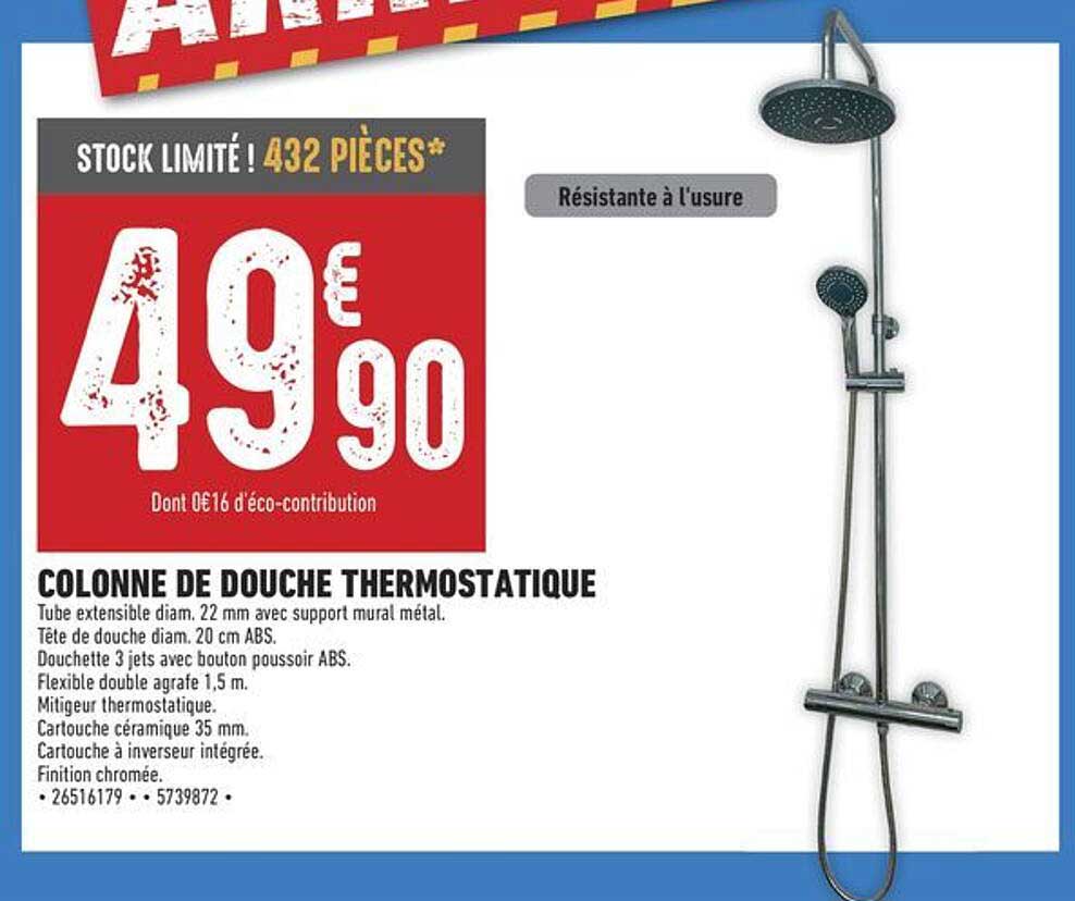 COLONNE DE DOUCHE THERMOSTATIQUE