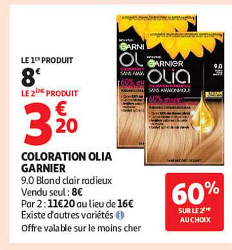 COLORATION OLIA GARNIER 9.0 Blond clair radieux
