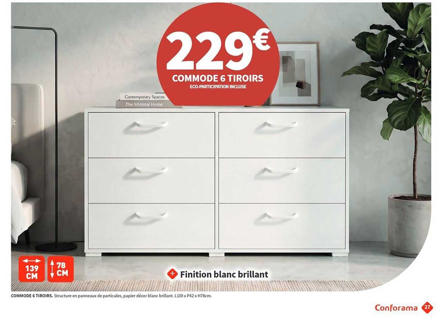 COMMODE 6 TIROIRS