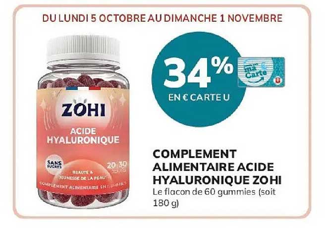 COMPLEMENT ALIMENTAIRE ACIDE HYALURONIQUE ZOHI