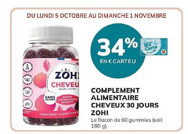 COMPLEMENT ALIMENTAIRE CHEVEUX 30 JOURS ZOH
