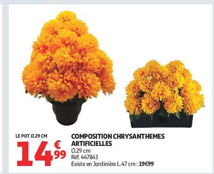 COMPOSITION CHRYSANTHEMES ARTIFICIELLES