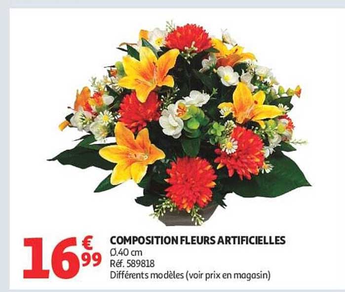COMPOSITION FLEURS ARTIFICIELLES
