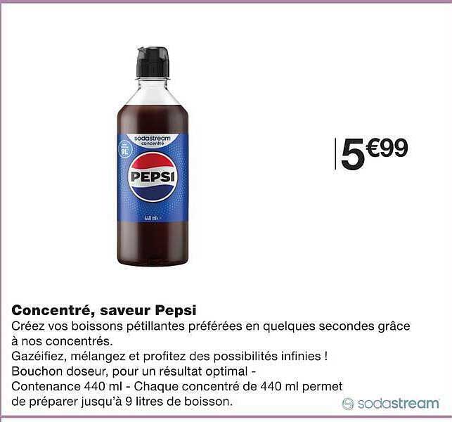 Concentré, saveur Pepsi
