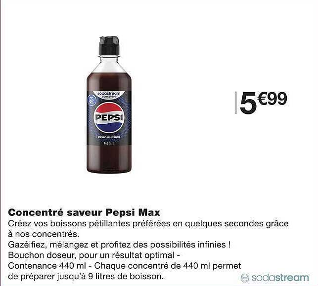 Concentré saveur Pepsi Max