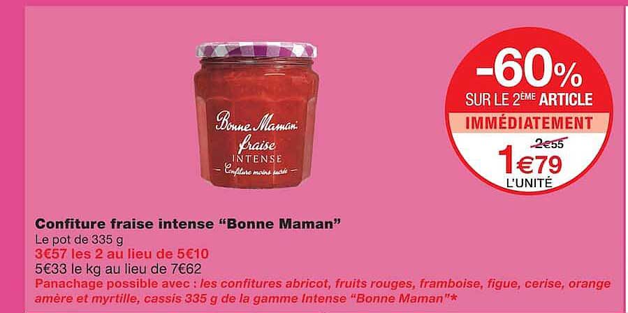 Confiture fraise intense “Bonne Maman”