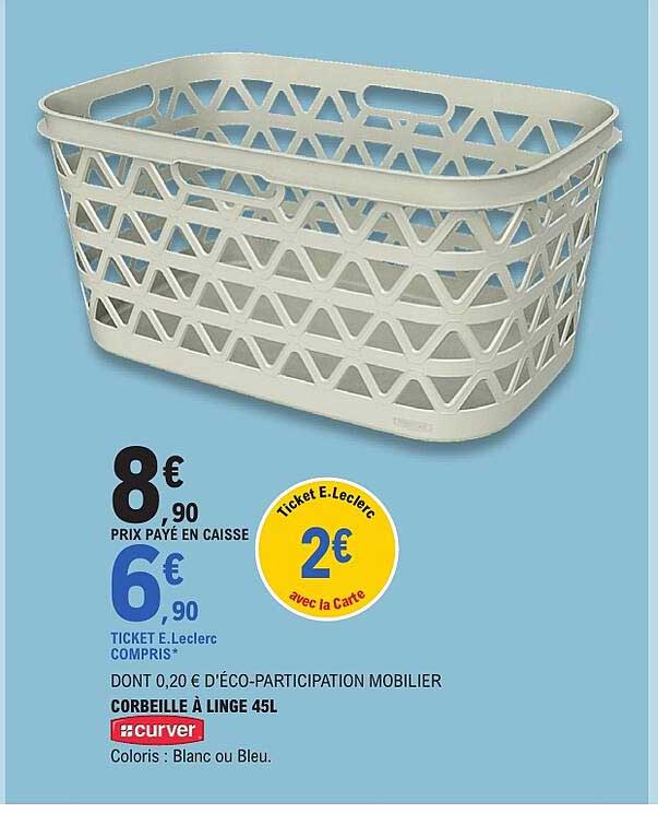 CORBEILLE À LINGE 45L curver