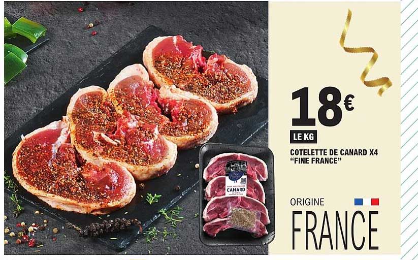 COTELETTE DE CANARD X4 “FINE FRANCE”