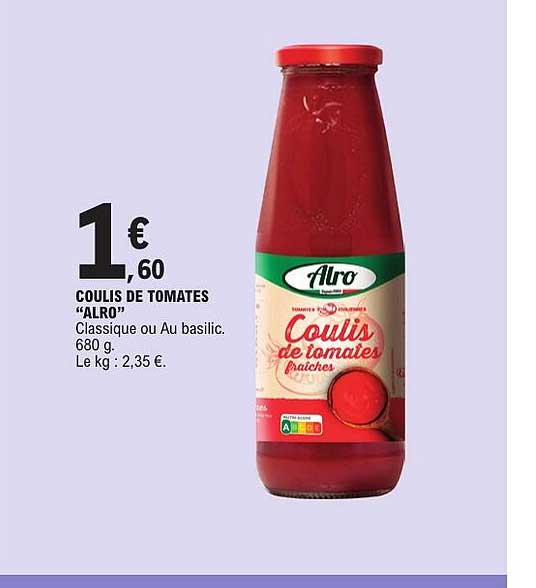 COULIS DE TOMATES “ALRO”