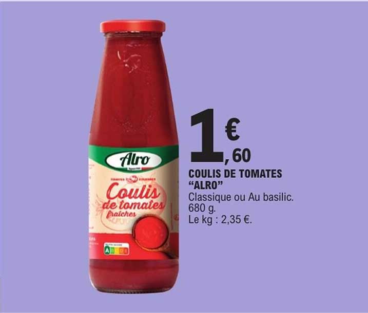 COULIS DE TOMATES “ALRO”