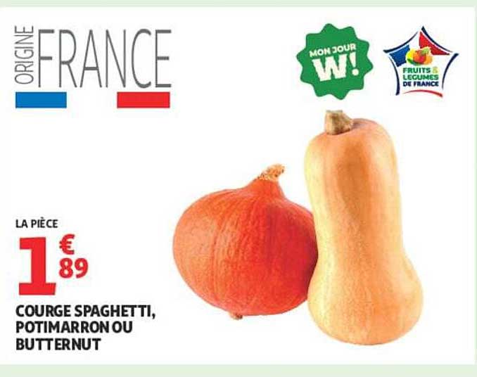 COURGE SPAGHETTI, POTIMARRON OU BUTTERNUT