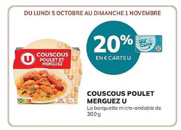 COUSCOUS POULET MERGUEZ U