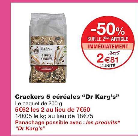 Crackers 5 céréales “Dr Karg’s”