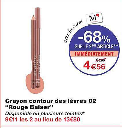Crayon contour des lèvres 02 "Rouge Baiser"