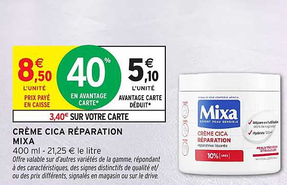 CRÈME CICA RÉPARATION MIXA