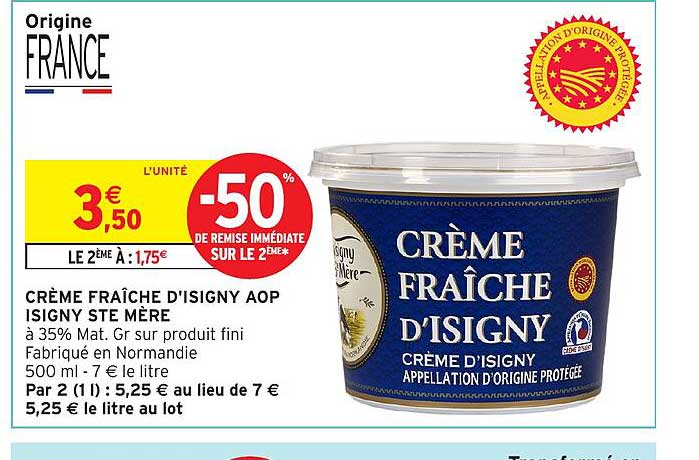 CRÈME FRAÎCHE D'ISIGNY AOP ISIGNY STE MÈRE
