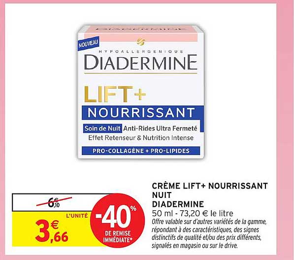 CRÈME LIFT+ NOURRISSANT NUIT DIADERMINE