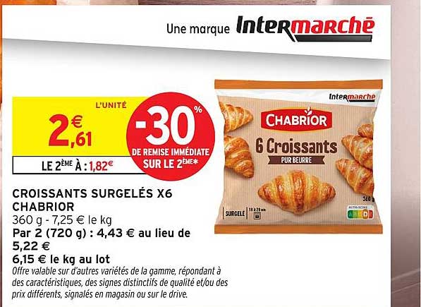 CROISSANTS SURGELÉS X6 CHABRIOR