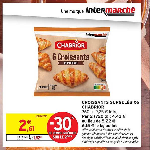 CROISSANTS SURGELÉS X6 CHABRIOR