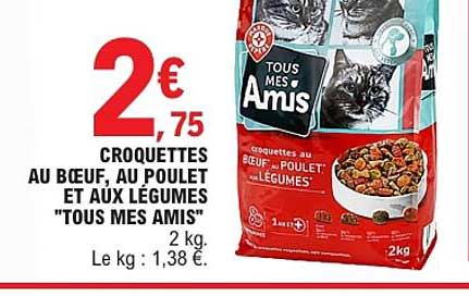 CROQUETTES AU BŒUF, AU POULET ET AUX LÉGUMES "TOUS MES AMIS"