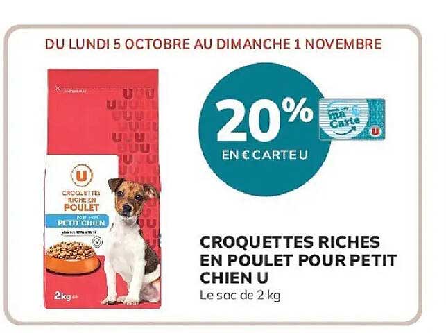 CROQUETTES RICHES EN POULET POUR PETIT CHIEN U