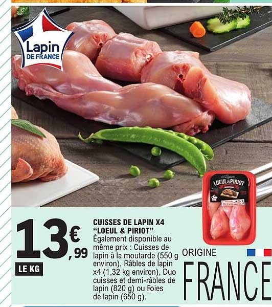 CUISSES DE LAPIN X4 "LOEUL & PIROT"
