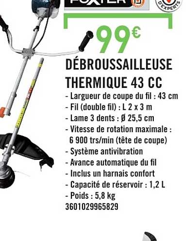 DÉBROUSSAILLEUSE THERMIQUE 43 CC