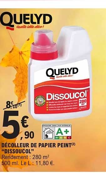 DÉCOLLEUR DE PAPIER PEINT "DISSOUCOL"