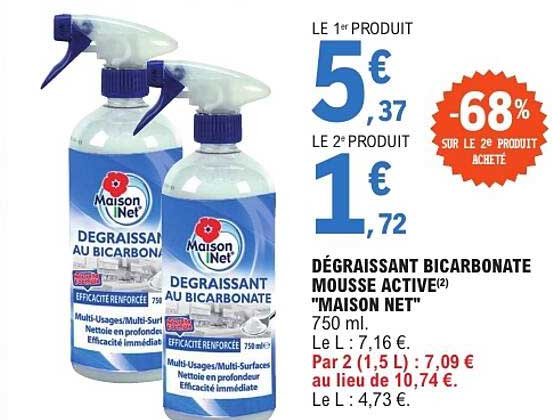 DÉGRAISSANT BICARBONATE MOUSSE ACTIVE “MAISON NET”