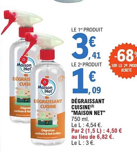 DÉGRAISSANT CUISINE(2) "MAISON NET" 750 ml