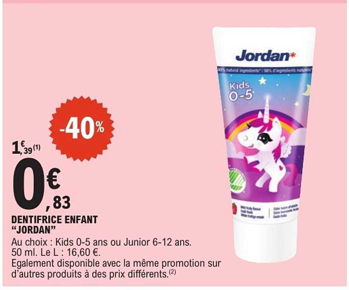 DENTIFRICE ENFANT “JORDAN”