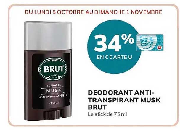 DEODORANT ANTI-TRANSPIRANT MUSK BRUT