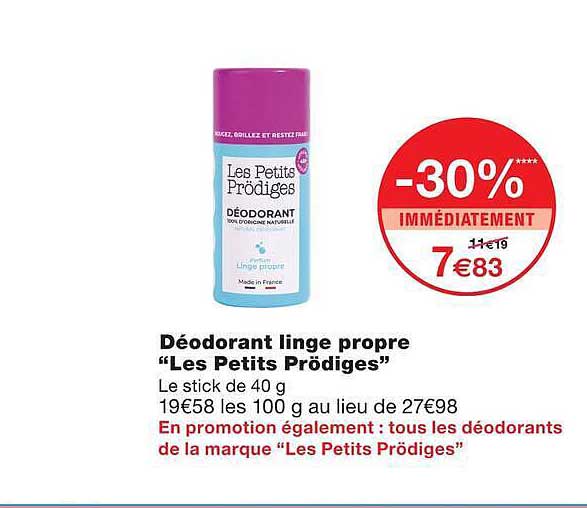 Déodorant linge propre “Les Petits Prodiges”