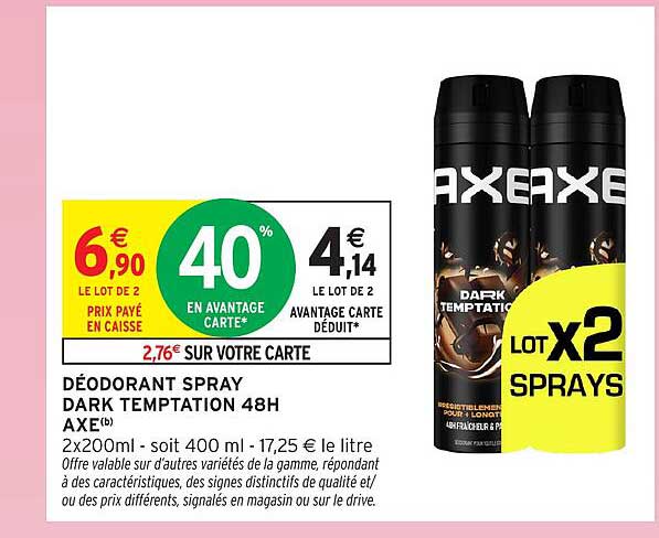 DÉODORANT SPRAY DARK TEMPTATION 48H AXE®