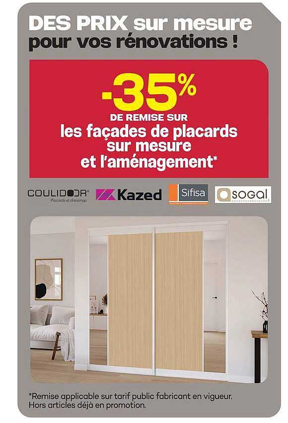 DES PRIX sur mesure pour vos rénovations !