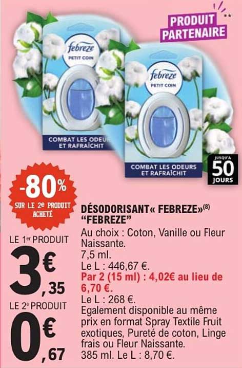 DÉSODORISANT « FEBREZE »