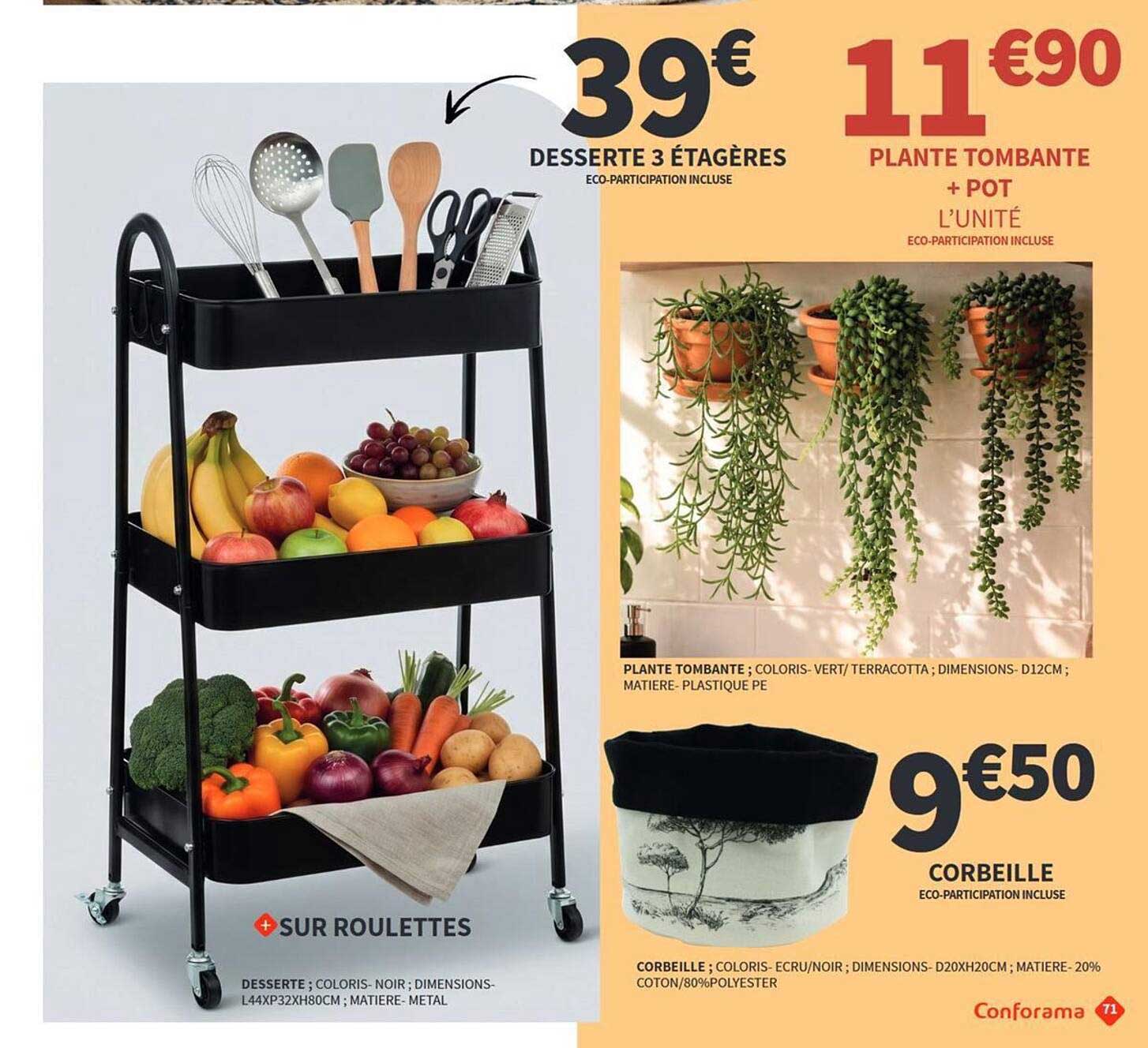 DESSERTE 3 ÉTAGÈRES