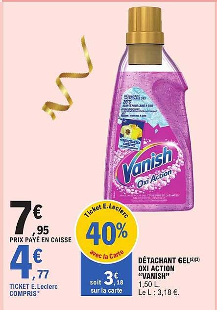 DÉTACHANT GEL (2/3) OXI ACTION VANISH