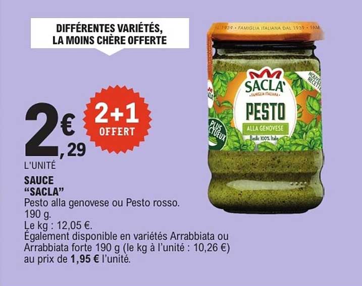 DIFFÉRENTES VARIÉTÉS. LA MOINS CHÈRE OFFERTE