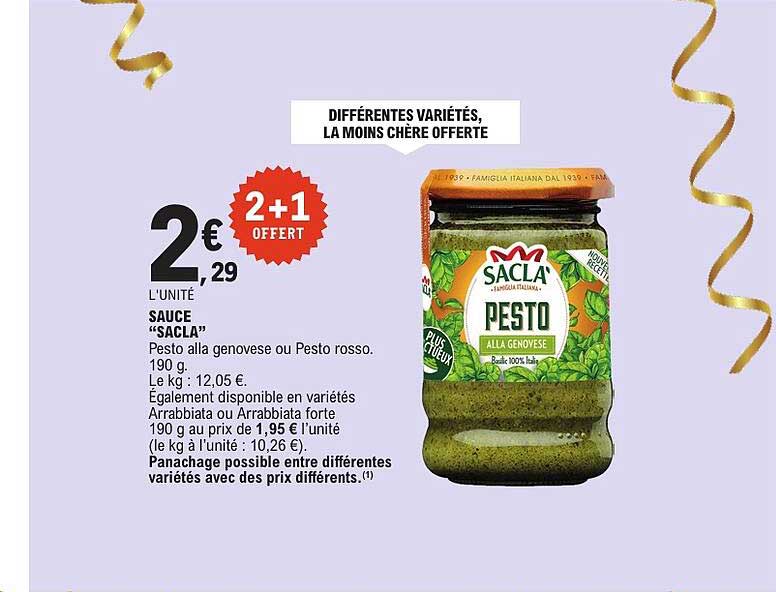 DIFFÉRENTES VARIÉTÉS, LA MOINS CHÈRE OFFERTE