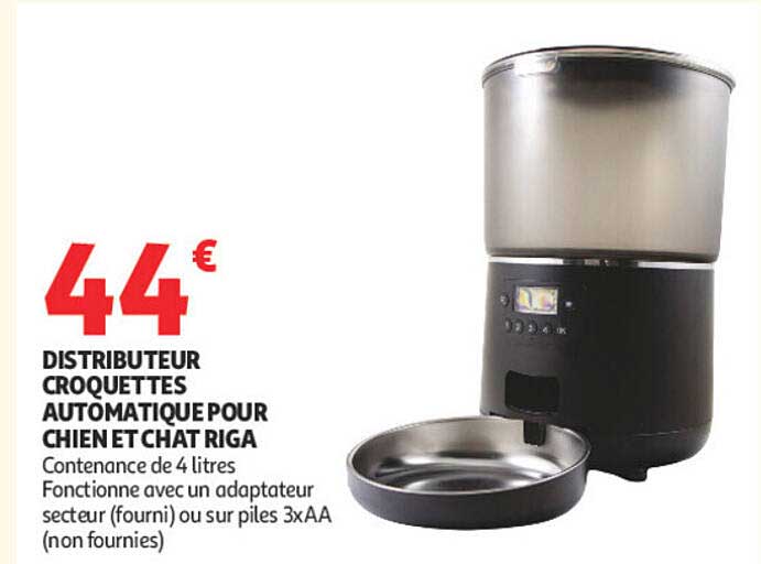 DISTRIBUTEUR CROQUETTES AUTOMATIQUE POUR CHIEN ET CHAT RIGA