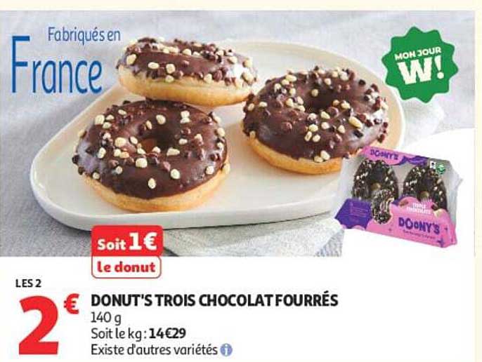 DONUT'S TROIS CHOCOLAT FOURRÉS