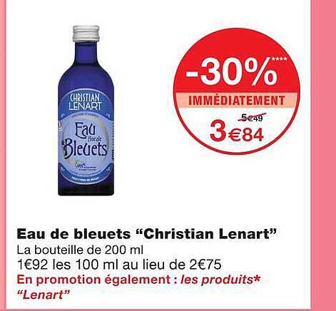 Eau de bleuets “Christian Lenart”